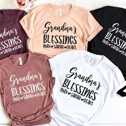 grandma's blessing with names shirt, nana shirt, mother's day shirt
