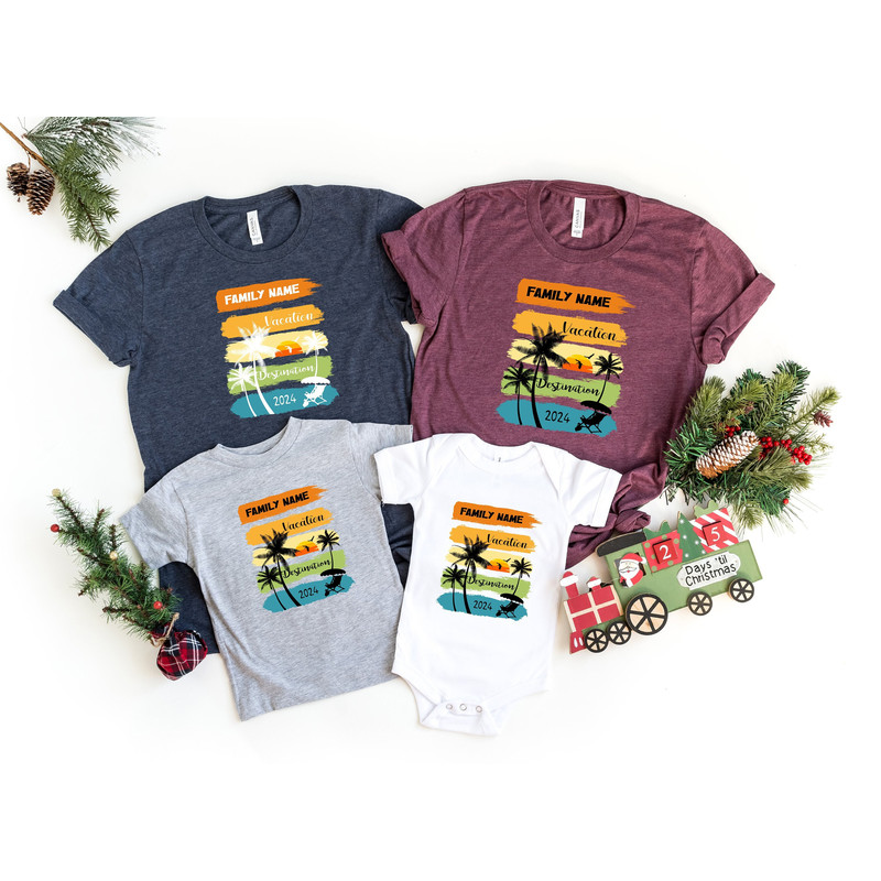 Custom Vacation Shirt With Family Name, Personalized Summer Trip Shirt, Matching Friends Group Vacation Shirt, Summer Holiday Shirt.jpg