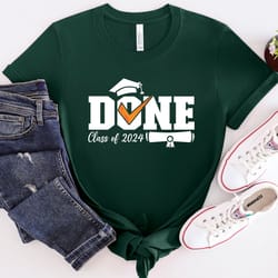 done class of 2024 shirt, senior 2024 shirt, 2024 graduation squad shirt