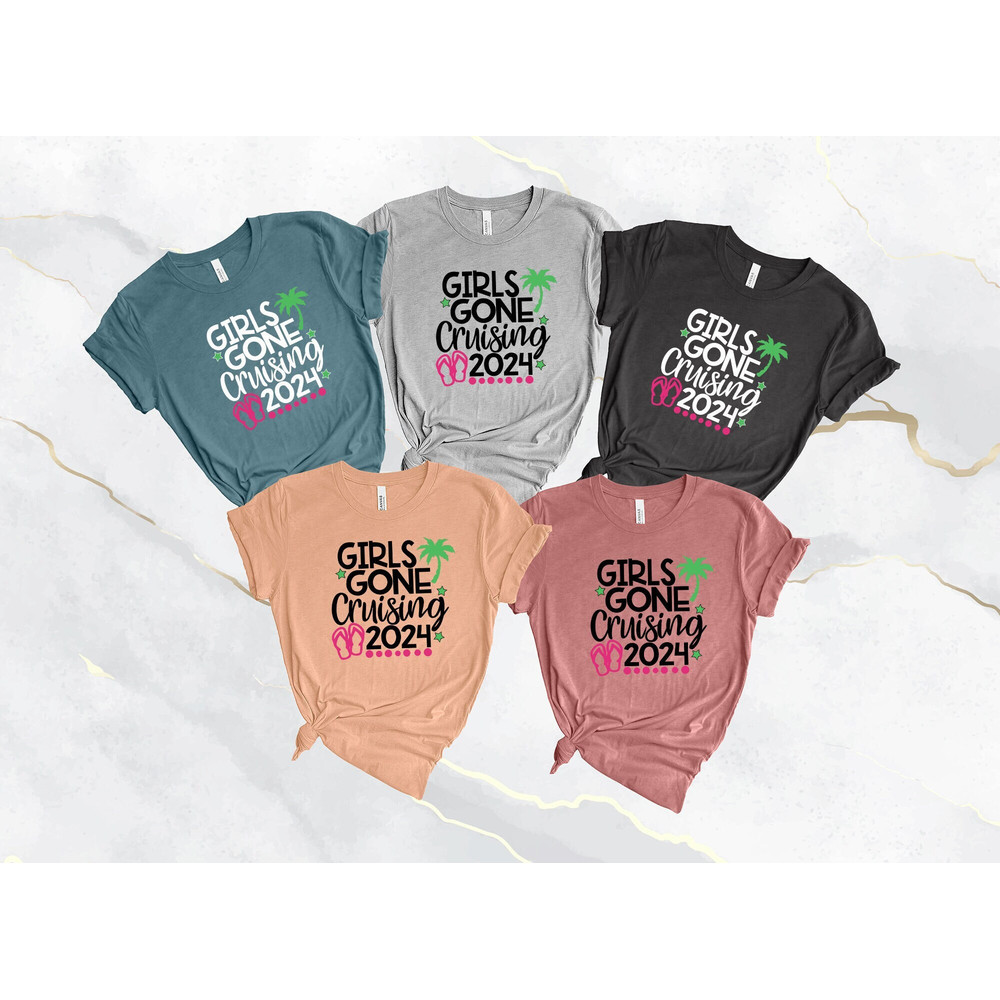 Girls Gone Cruising 2024 Shirt, Matching Cruise Squad Shirt, Cruising Friends Group Shirt, Bachelorette Shirt, Girl's Trip Shirt, Travel Tee.jpg