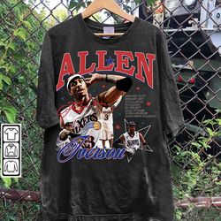 vintage 90s graphic style allen iverson t-shirt, allen iverson shirt, retro american basketball tee-8