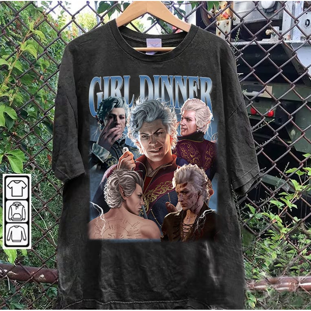 Vintage 90s Graphic Style Astarion Girl Dinner T-Shirt - Astarion Baldurs Shirt - American Game For Kid Tee For Man and Woman Unisex T-Shirt.jpg