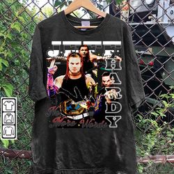 vintage 90s graphic style jeff hardy t-shirt, jeff hardy vintage t-shirt, american professional wrestler tee-104