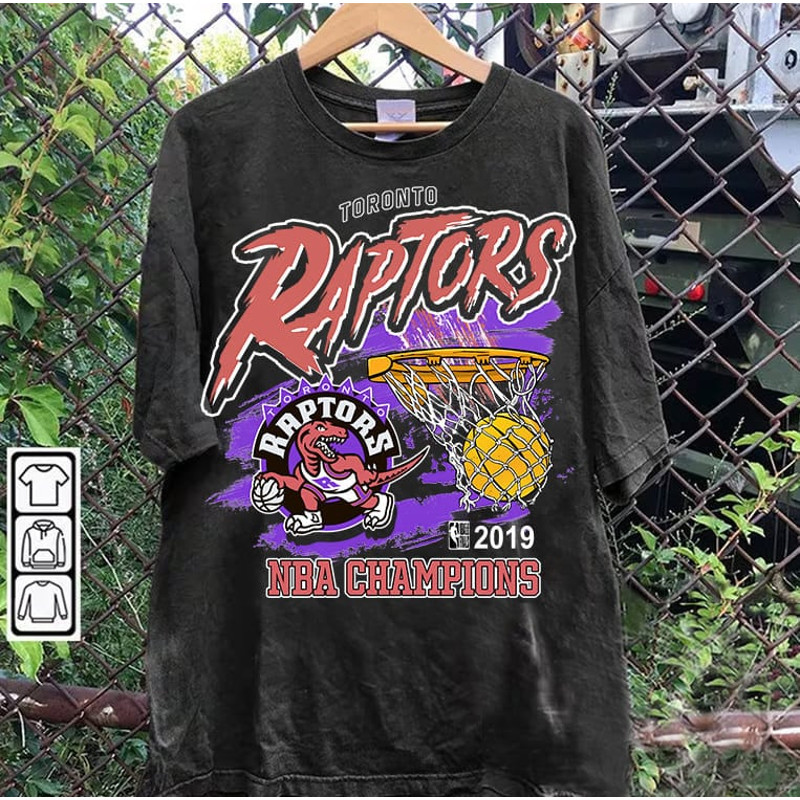 Vintage 90s Graphic Style Toronto Raptors T-Shirt - 2019 NBA Champions Vintage Tee - Retro Basketball Tee For Man and Woman Unisex T-Shirt.jpg