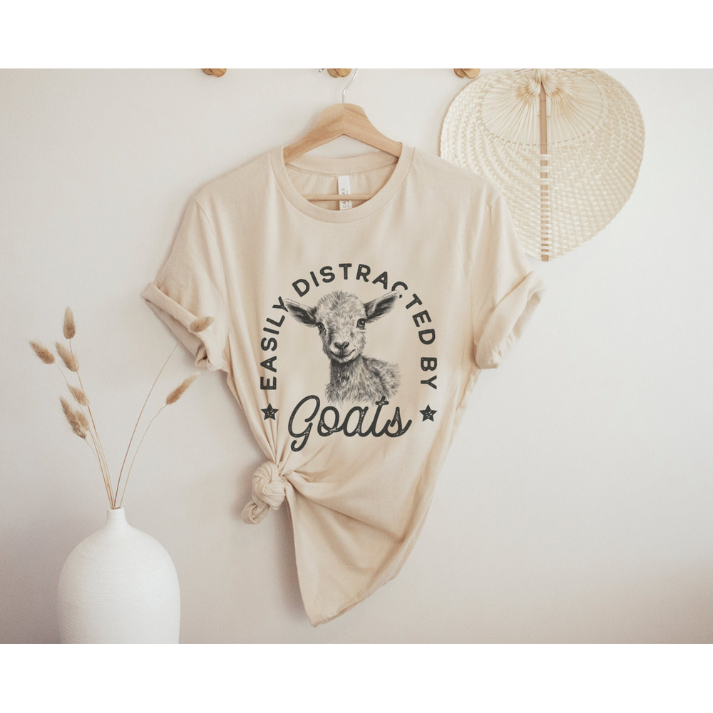 Easily Distracted By Goats Shirt Or Sweatshirt, Cute Farm Animal Lover Gift.jpg