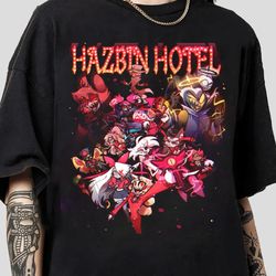 hazbin hotel comfort colors shirt, hazbin hotel characters, hazbin hotel tshirt, hazbin hotel cartoon merch, birthday gi