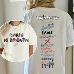 comfort colors chris 11 11 tour double sided shirt, vintage brown breezy concert tour dates 2 side tee, fan gifts merch