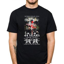 world tour 2024 depeche mode memento mori 44 years 1980 - 2024 thank you for the memories t-shirt