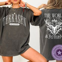 comfort terrasen colors shirt, throne of glass quote tee, ae