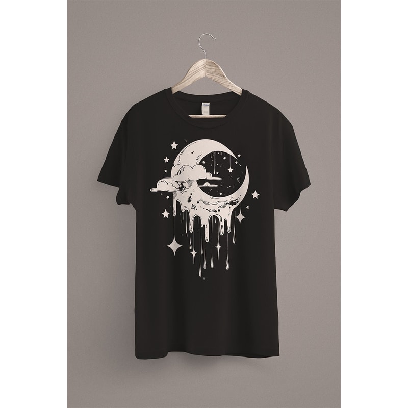 Melting Moon T-Shirt Whimsigoth Shirt Dark Academia Aesthetic Romantic Pastel Goth Clothing Grunge Fairycore Dark Cottagecore.jpg
