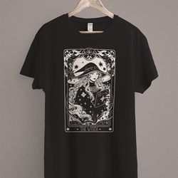 tarot card the witch t-shirt witchy clothing dark academi