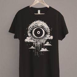 weirdcore eyeball in the clouds shirt dreamcore aesthetic