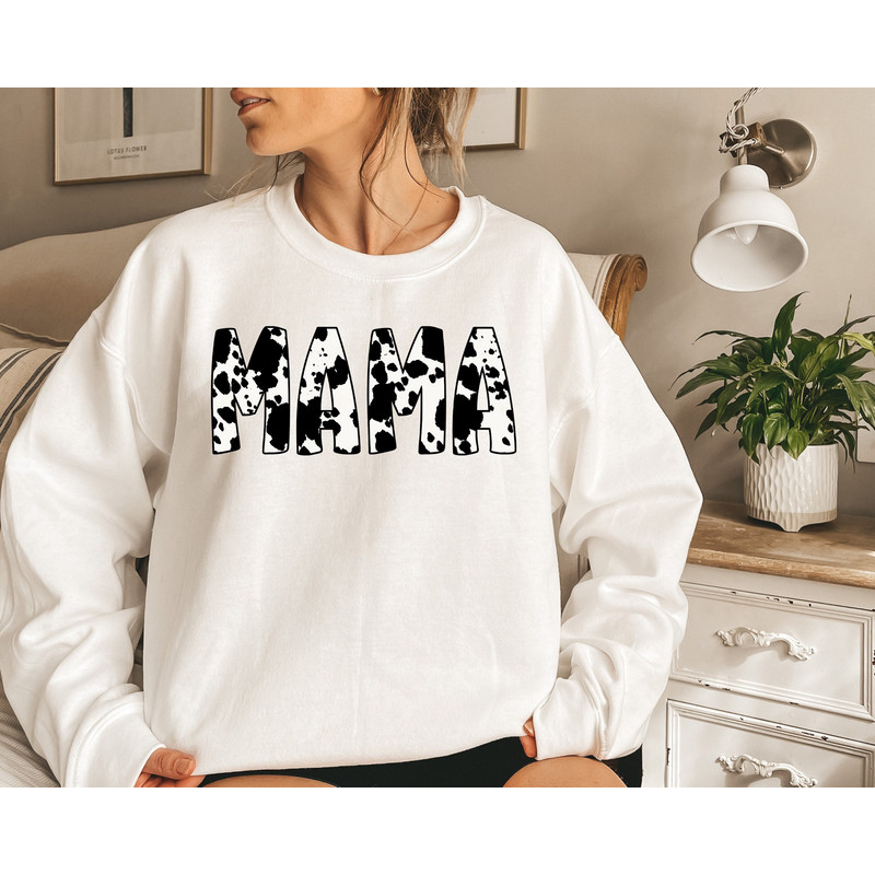 Mama Sweatshirt, Buffalo Plaid Mama Sweatshirt, Mom to be Sweatshirt, Mom Gift, Cow Pattern Mama Hoodie, Western Mama Sweatshirt, Mom Shirt.jpg