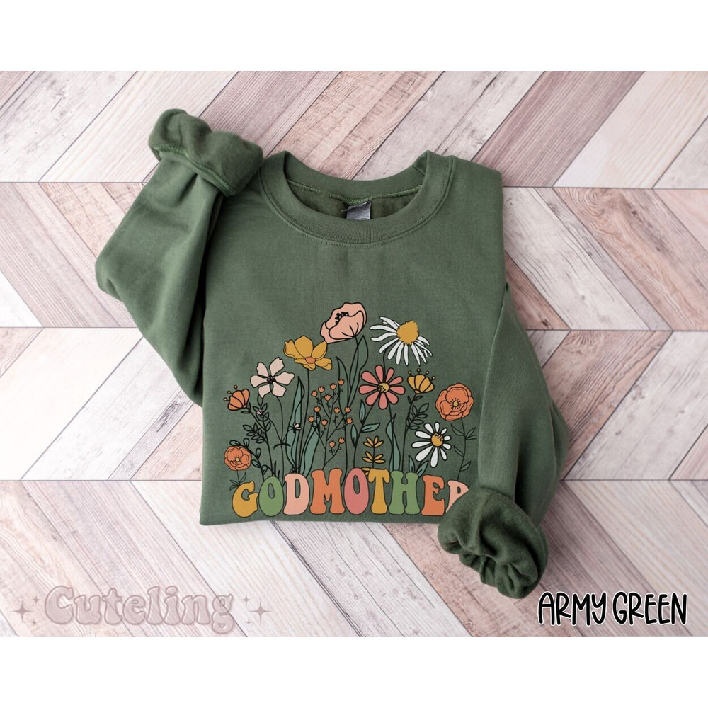 Godmother Proposal Shirt Godmother Gifts Wildflowers Godmother Est 2023 Sweatshirt Godparents Shirt Mothers Day Gifts Baptism Gift Best Aunt 1.jpg