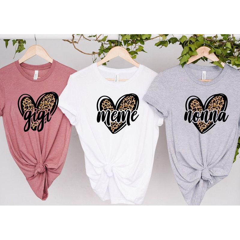 Personalized Grandma Shirt ,Custom Grandma Gift, Grandma Heart Shirt, Mimi Shirt, Mama Shirt, Nana Shirt, Custom Heart Shirt, Leopard Heart.jpg