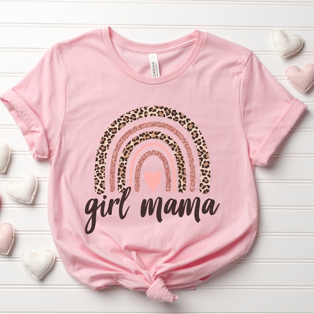 Cute Leopard Girl Mama Crewneck Pocket Shirt, Mom Shirt, Mothers Day Gift, New Mom Shirt, Baby Shower Gift, Gift for Mom, Mom Life Shirt.jpg