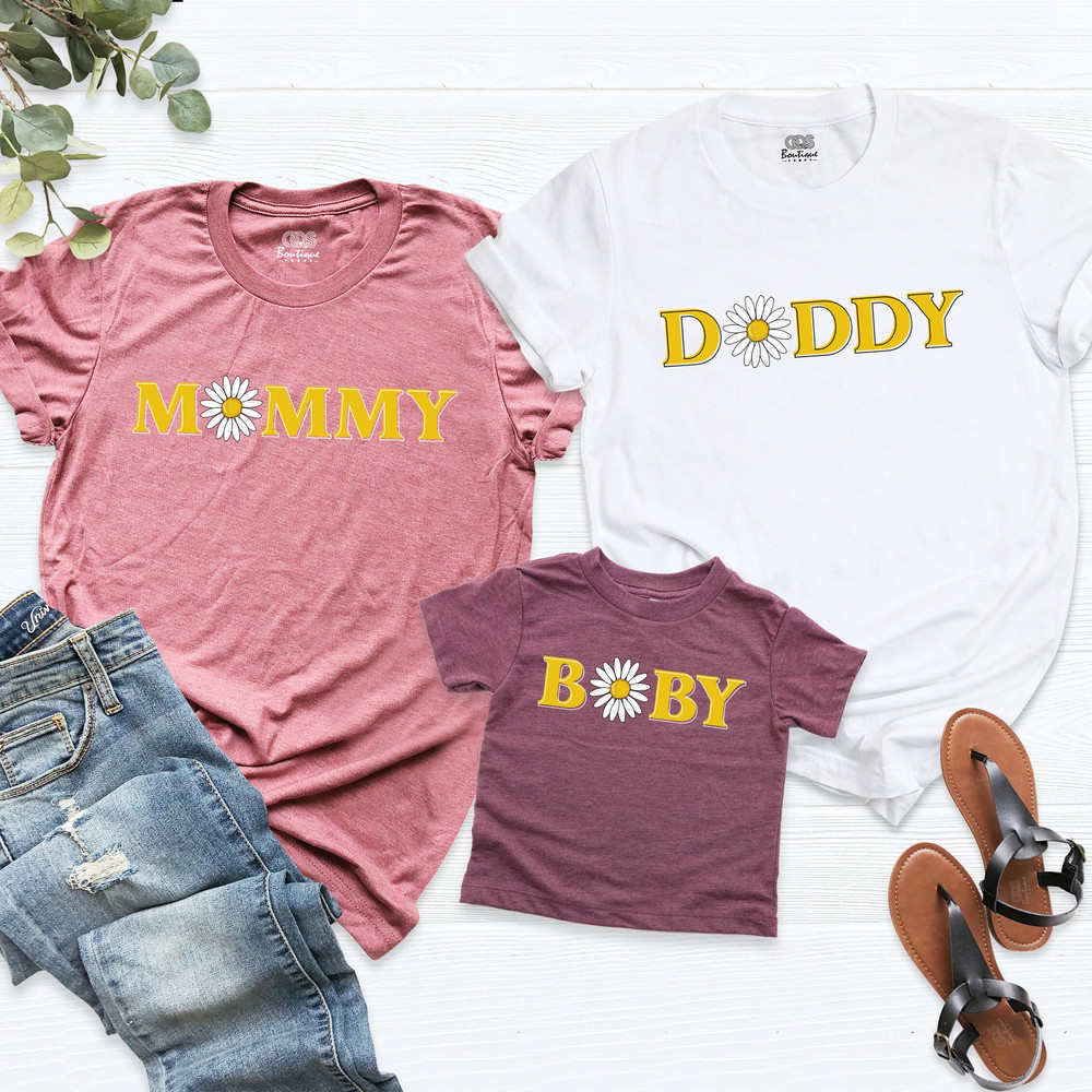 Daisy Matching Family Shirts, 1st Birthday Shirts For Mom and Dad, Mothers Day Gift Shirts, Daisy Mama Dada Kids shirt, Mama Dada Me Outfits.jpg