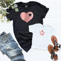 mama and mini heart shirt, matching mom daughter shirt, mom