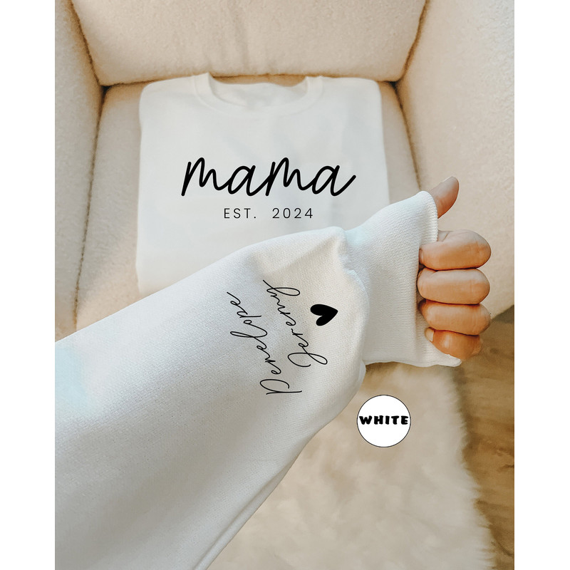 Custom Mama Sweatshirt With Children Names And Date, Personalized Mom Hoodie, Mama To Be Outfit, Baby Announcement Gifts, Mothers Day Gifts.jpg