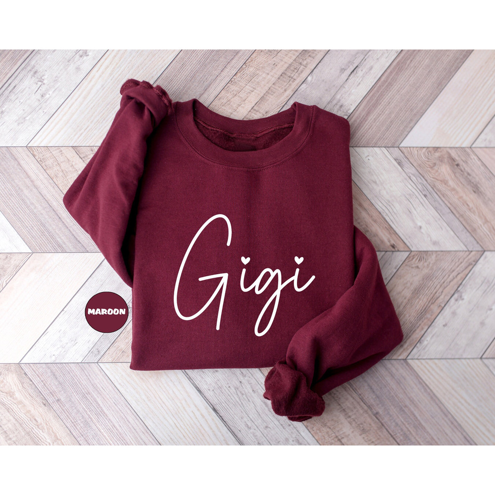 Gigi Sweatshirt, Cute Grandma Hoodie, New Grandmother Outfit, Mimi Clothing, Pregnancy Announcement Gigi Outfit, Gigi Happy Mothers Day Gift.jpg