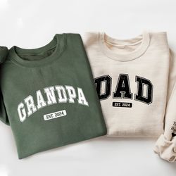 personalized grandpa & dad sweatshirt with kids names, custo