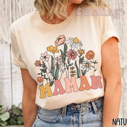 wildflowers maman sweatshirt, french mama sweatshirt, customs