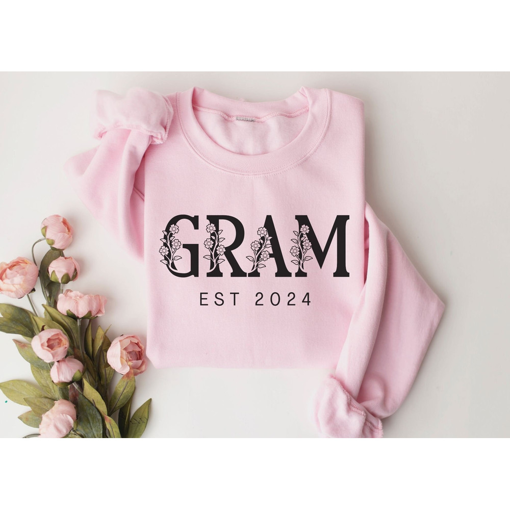 Gram Wildflowers Sweatshirt,Personalized Gram Est Sweatshirt,Gift for Gram,Grandma Sweatshirt,Gift For Grandma,Mothers Day Gift,Gram Sweater.jpg
