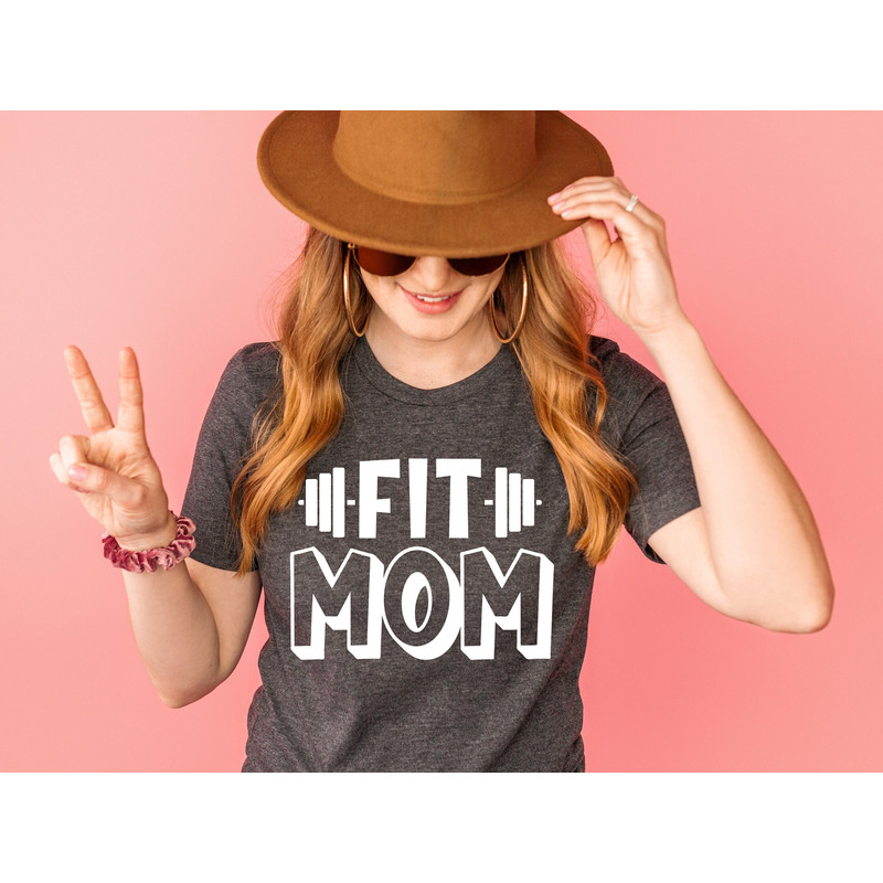 Fit Mom T-Shirt Fitness Shirts Cardio Lifting Gym Yoga Tee Gift For Mother's Day Cool Mama Tshirt Awesome Strong Mom Wife Shirts.jpg