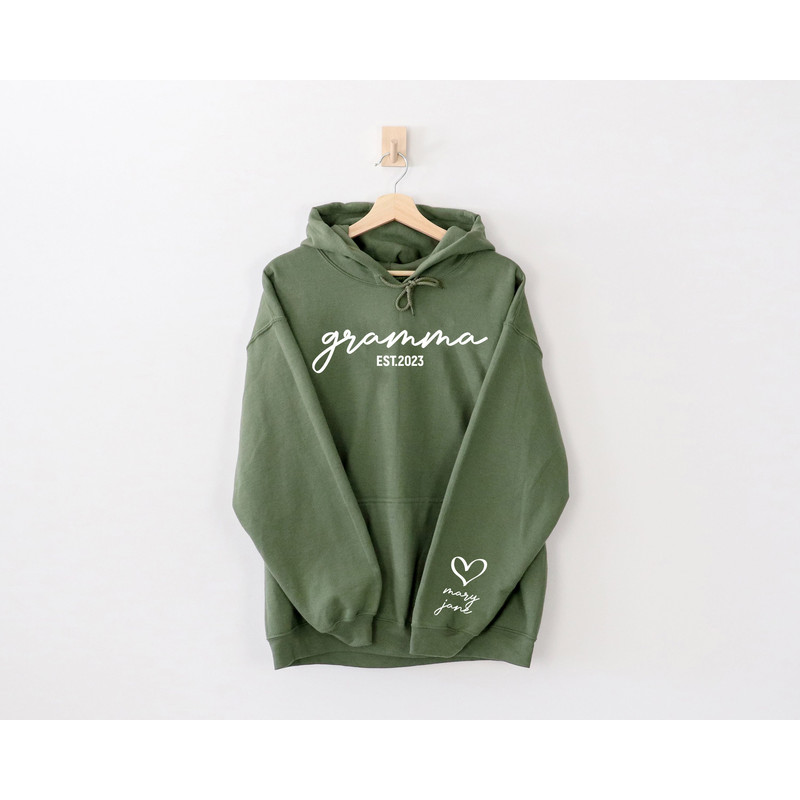 Personalized Gramma Sweatshirt With Kids Name On Sleeve, Mothers Day Hoodie, Custom Est Date Granny Hoodie, Grandma Sweatshirt,Gift For Nana.jpg
