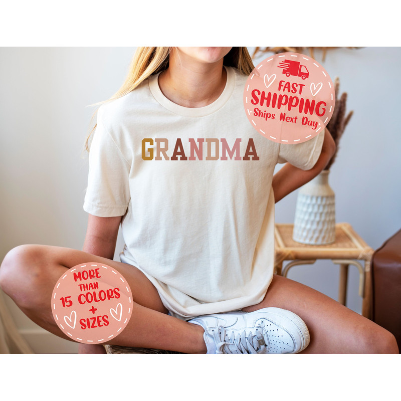 Vintage Grandma Shirt Gift For Gramma, Cute Grandma Gift, Grandma Lover Tee, Mother's Day Gift, Grandma Birthday Gift, Best Grandma Shirt.jpg