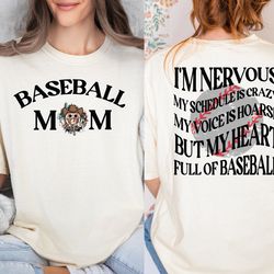 baseball mom shirt with kids name & jersey number sweatshirt