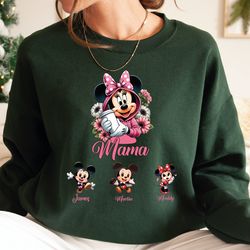 personalized sweatshirt, mama shirt with kids names, funny m