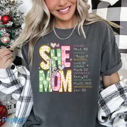 she is mom comfort colors shirt, cute retro mom tee,bible verse shirt,