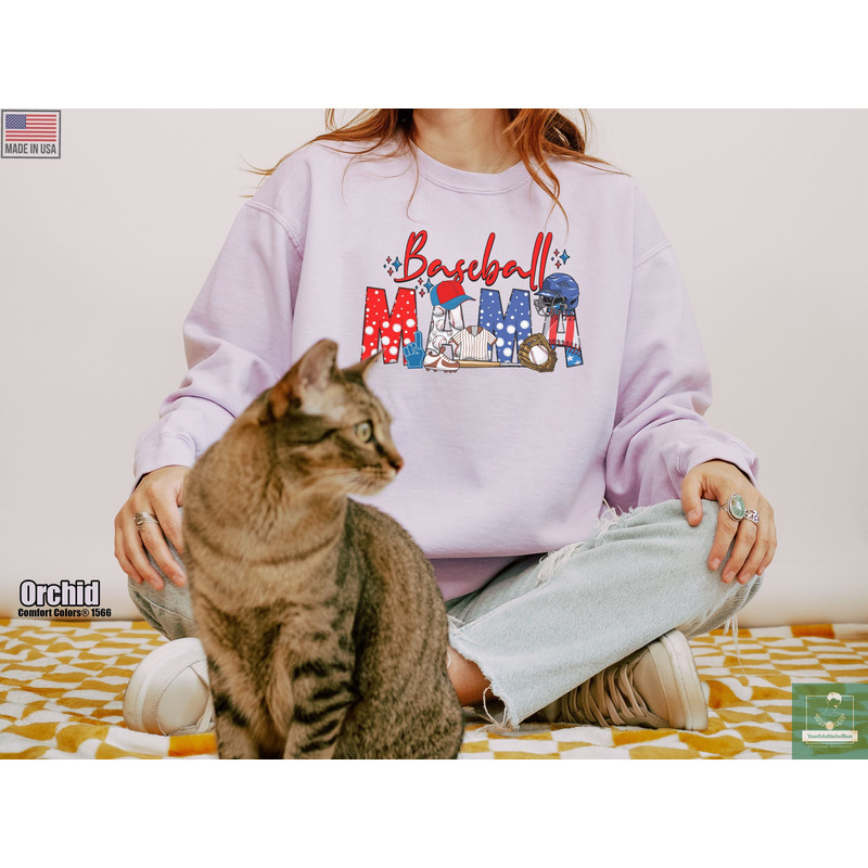 Baseball Mama Comfort Colors Sweatshirt, Baseball Mothers Day Sweater, Game Day Women Sweatshirt, Sports Mama Sweater.jpg