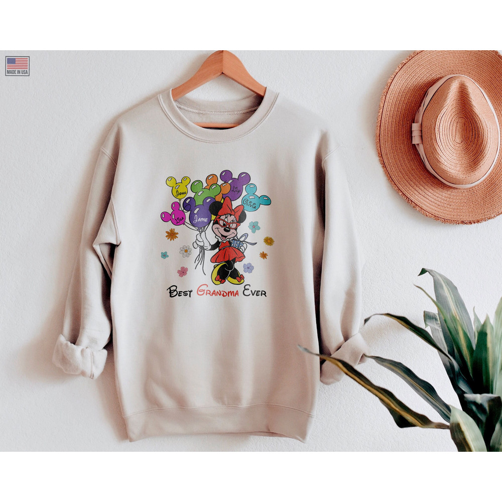 Best Grandma Ever Shirt, Best Nana Shirt, Minnie Mouse, Mickey Ear Balloons, Grandma Gift, Mothers Day, Disney Grandma, Custom Mom Shirt.jpg