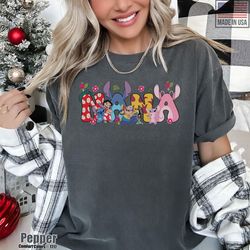stitch nana shirt, lilo & stitch grandma comfort colors t-shirt, stitch