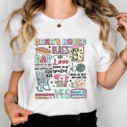 nanas house rules shirt, expect to be spoiled shirt, lots of hugs shi