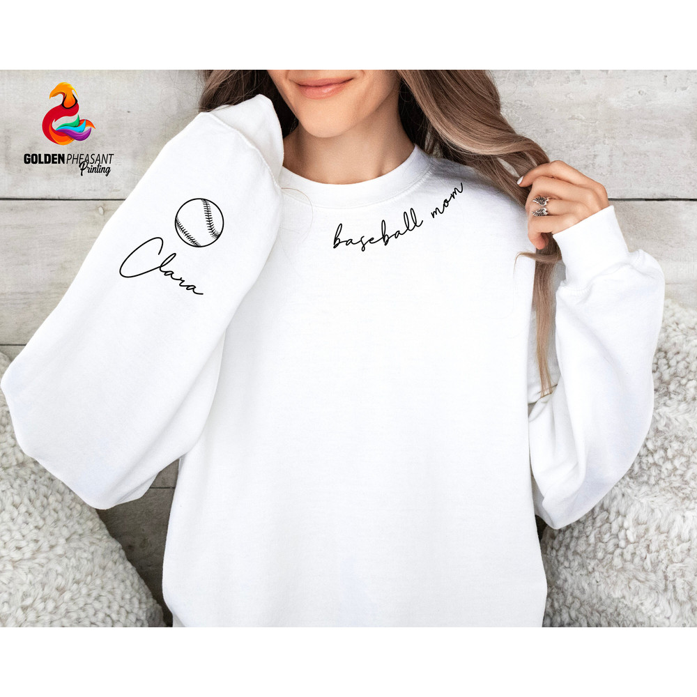 Custom Baseball Mama Sweatshirt, Personalized Baseball Mama Gift, Name On Sleeve Sweatshirt, Baseball Mom Hoodie, Sport Mama Shirt, Mom Life.jpg
