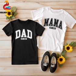 dad est. 2024 shirt, mom est. 2024 shirt, baby announcement shirt, gif