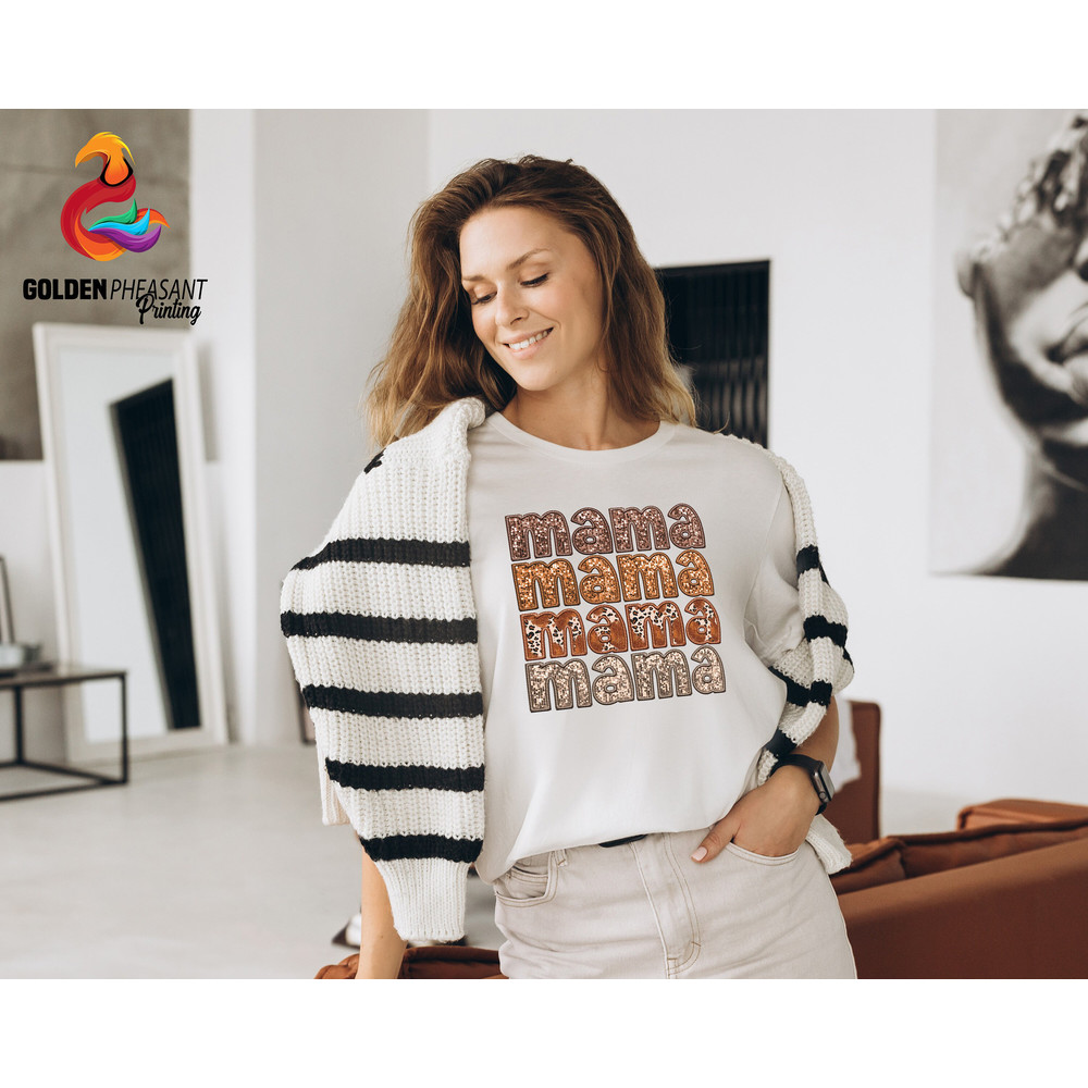 Mama Shirt, Faux Sequins Mama Shirt, Mama Sweatshirt, Mother's Day Shirt, Gift For Mama, Trendy Mama Shirt, Mother's Day Gift, New Mom Shirt.jpg