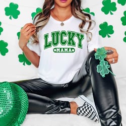 lucky mama shirt, st. patricks day lucky mother t-shirt, st. patrick