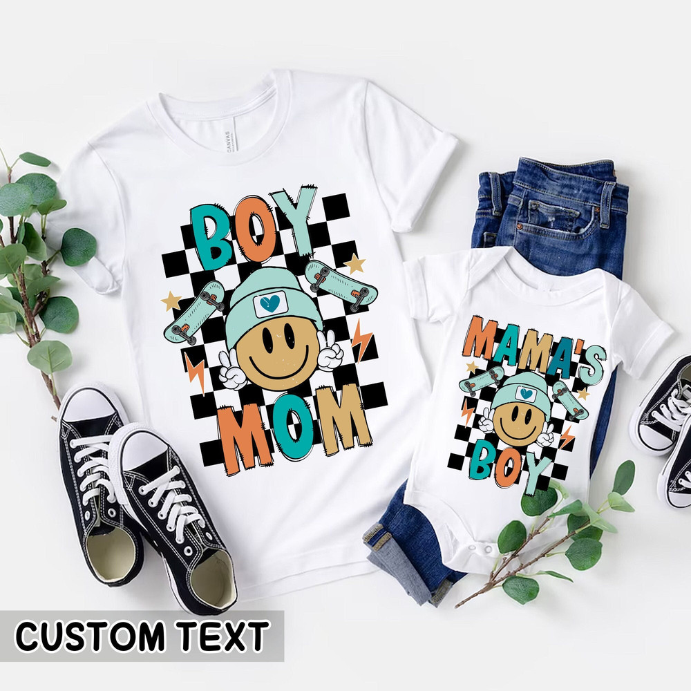 Boy Mom and Mama's Boy Matching Shirts, Mom and Son Shirts, Mother and Son Matching Outfits, Mothers Day Gift, Mommy and Me Shirts, Mom Gift.jpg