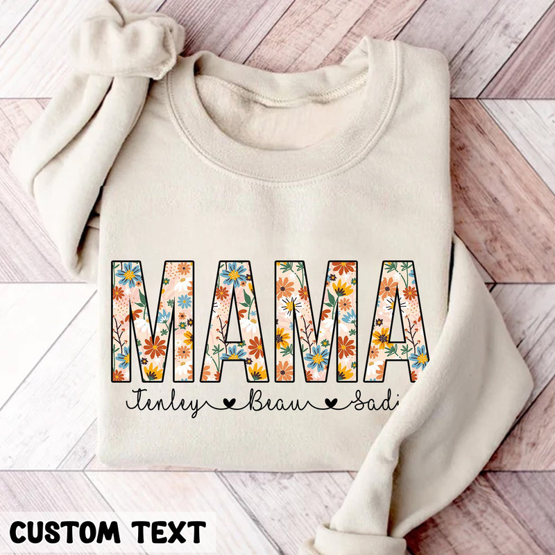 Custom Mama Sweatshirt with Kids Names, Personalized Mom Sweatshirt, Retro Floral Mama Crewneck, Mother's Day Gift for Mom, Gift for Her.jpg