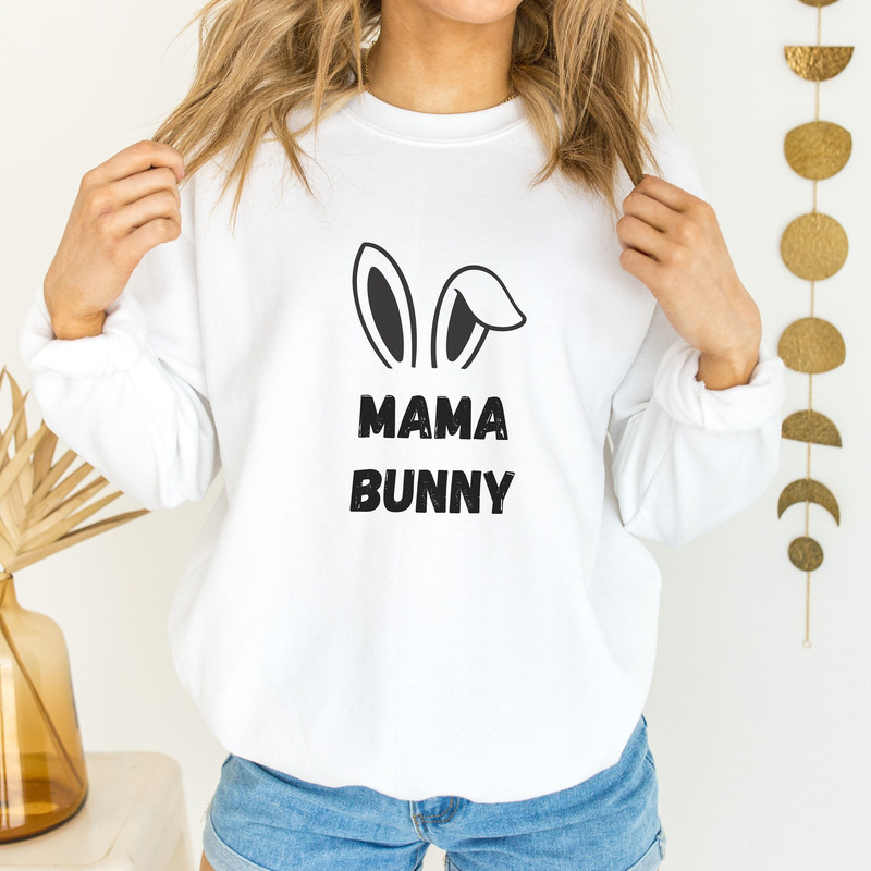 Mama Mini Bunny Sweatshirt, Mother's Day Matching Hoodie, Easter Kids Top, Matching Mama Mini Bunny Top, Cute Easter Mother's Day Gifts Top.jpg