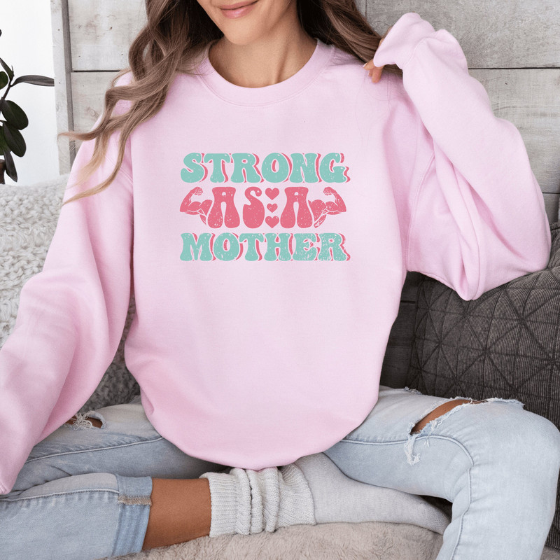 Strong As A Mother Sweatshirt, Strong Mama Hoodie, Mama Sweatshirts, Mama Hoodie, Retro Mom Sweatshirt, Retro Mom Hoodie, Mother's Day Gifts.jpg