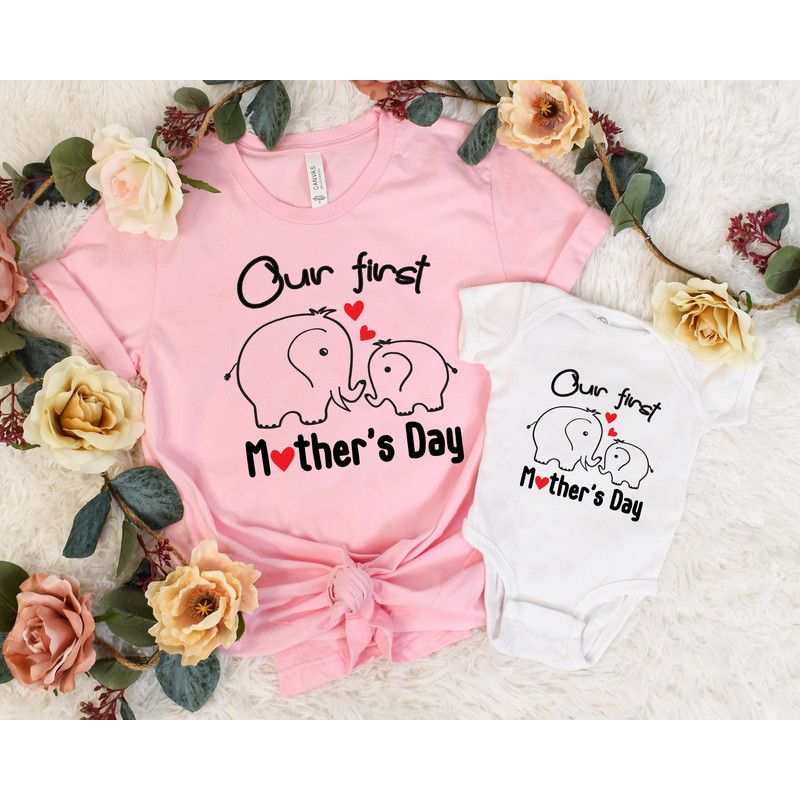 First Mothers Day Shirt, Mommy and Me Shirts, 1st Mothers Day Shirt, Mom and Baby Shirts, Mothers Day Gift, Matching Shirts, Mother Day Gift.jpg