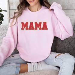 glitter mama sweatshirt, glitter embroidered mama crewneck, mama sweat