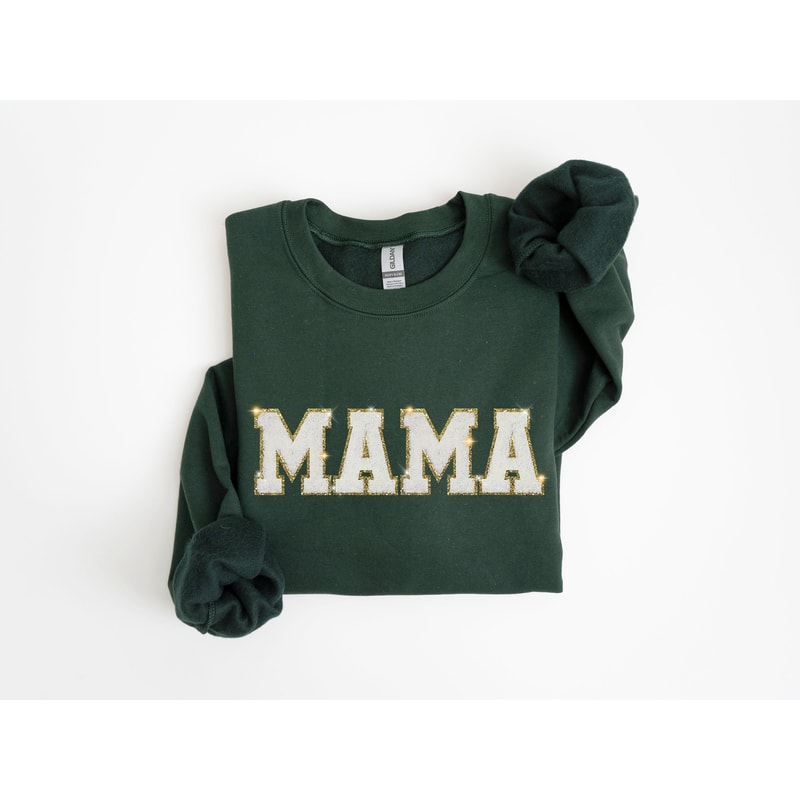 Glitter Mama Sweatshirt, Glitter Embroidered Mama, Mama Sweatshirt, Mama Hoodie, Mother's Day Gift, Birthday Gift for Mama, Mom Gifts.jpg