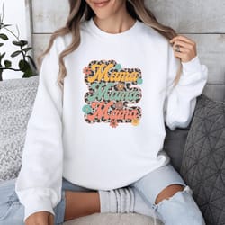 leopard print mama sweatshirt, mama sweatshirt for mothers day, gift