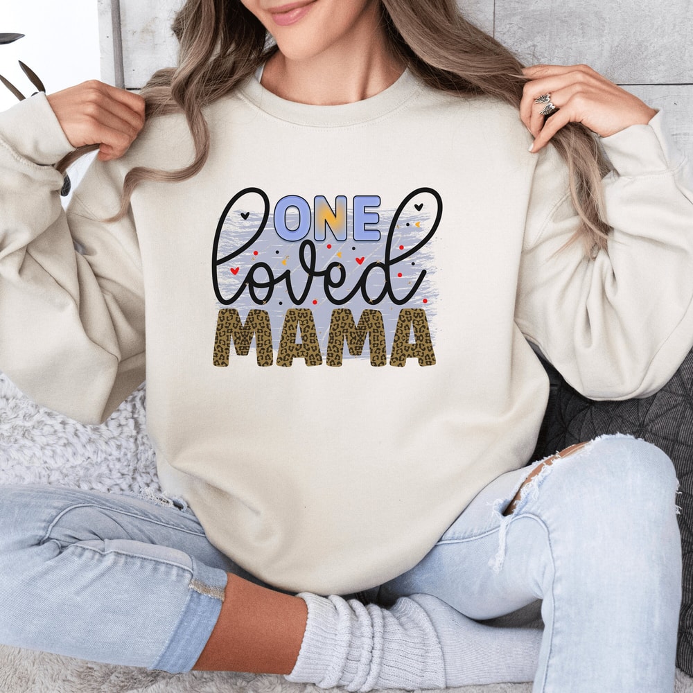 One Loved Mama Sweatshirt, Mama Sweatshirt, Mama Gift, Mama Pregnancy Announcement Sweater, Mama Gifts, Mom Gift, Gift For Mom, Mom Sweaters 1.jpg